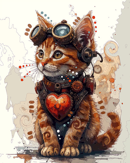 The Little Orange Steampunk Heart Mini Print (Ltd. Edition) (052126)