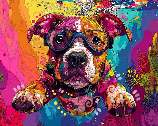 The Little Staffy Diver Mini Print (Ltd. Edition) (123025)