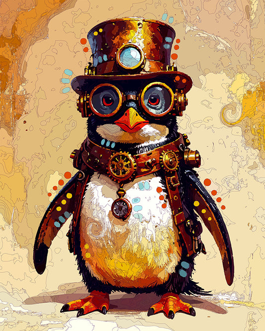 The Little Steampunk Penguin Mini Print (Ltd. Edition) (072925)