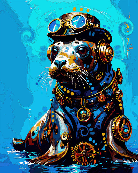 The Little Steampunk Seal Mini Print (Ltd. Edition) (071725)