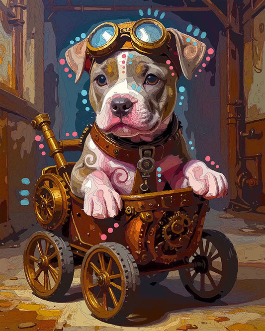 The Little Steampunk Stroller Pittie Mini Print (Ltd. Edition) (041426)
