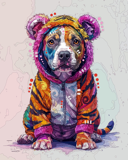 The Little Tiger Suit Pittie Mini Print (Ltd. Edition) (051126)