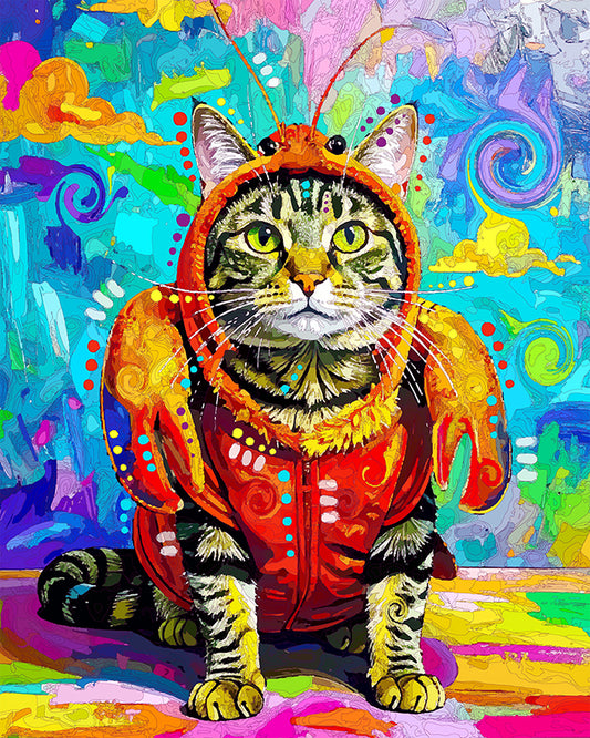 The Lobster Costume Cat Mini Print (Ltd. Edition) (091125)