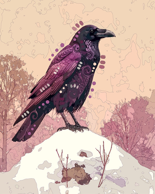 The Lone Hill Raven Mini Print (Ltd. Edition) (010226)