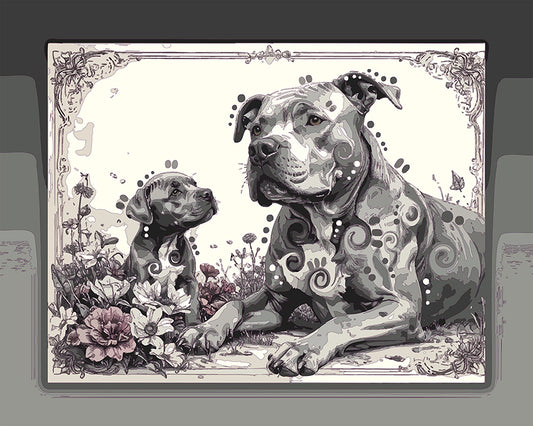 The Looking Up To Pittie Mini Print (Ltd. Edition) (070926)