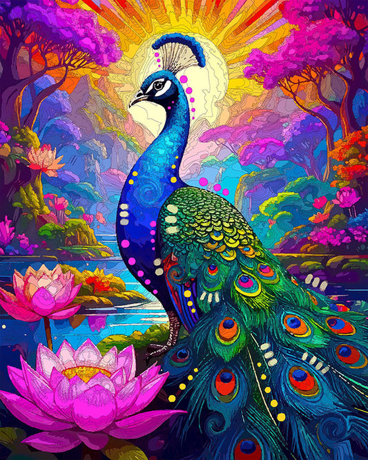 The Lotus Dream Peacock Mini Print (Ltd. Edition) (050626)