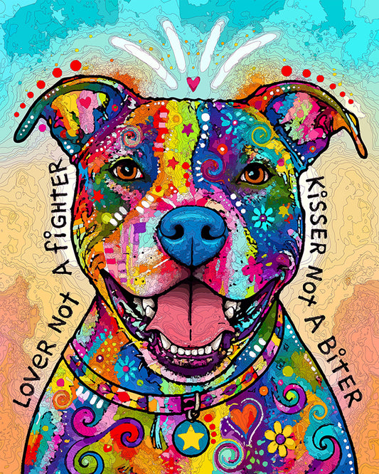 The Love And Kiss Pittie Mini Print (Ltd. Edition) (102126)