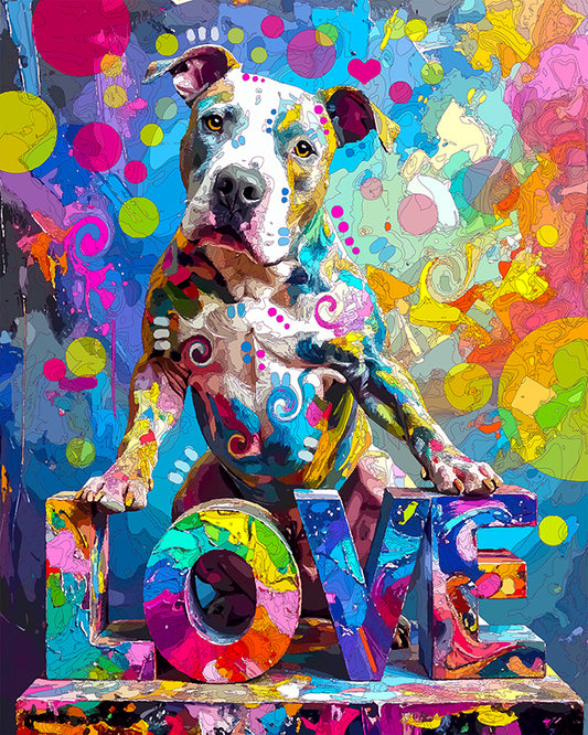 The Love Conquers All Pittie Mini Print (Ltd. Edition) (081125)