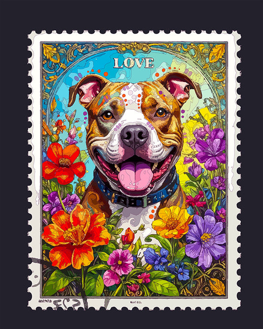 The Love In Spring Pittie Stamp Mini Print (Ltd. Edition) (082025)