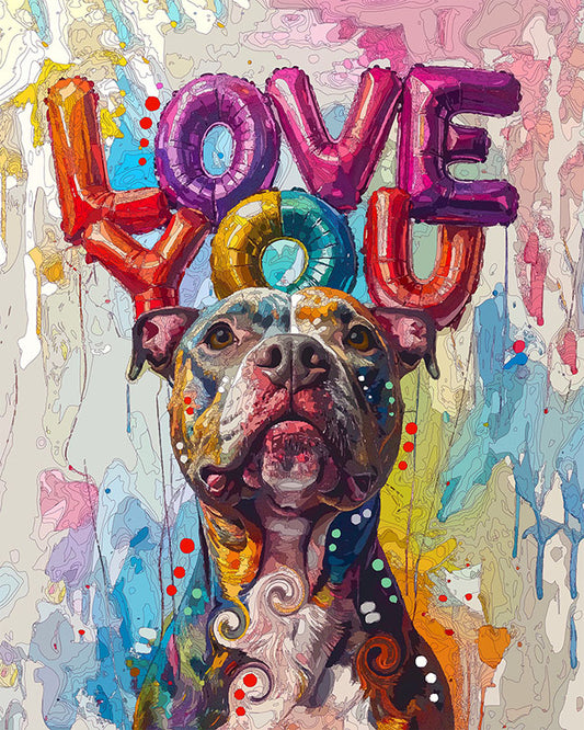 The Love In The Air Pittie Mini Print (Ltd. Edition) (041726)