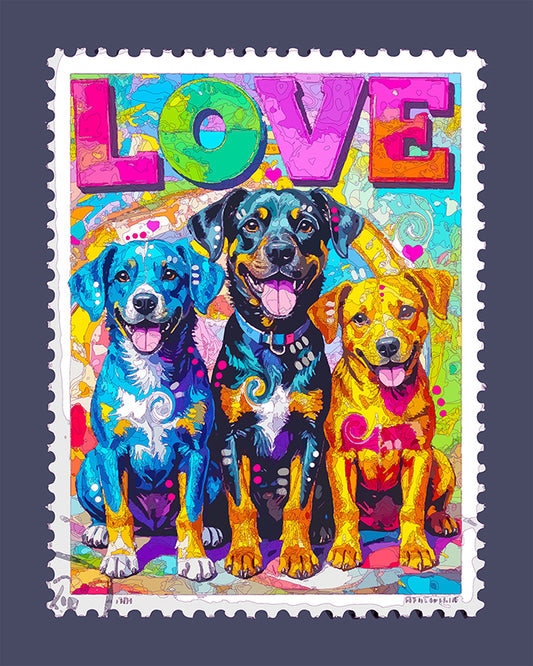 The Love Mutts Forever Stamp Mini Print (Ltd. Edition) (082025)