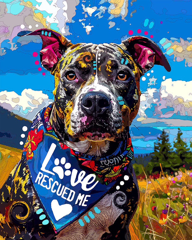 The Love Rescued Pup Mini Print (Ltd. Edition) (072926)