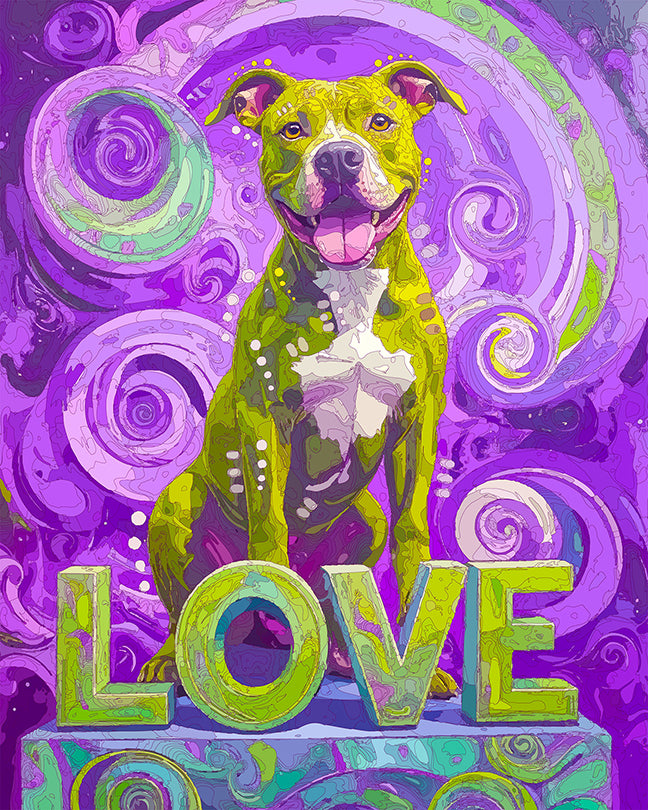 The Love Stand Pittie Mini Print (Ltd. Edition) (100325)