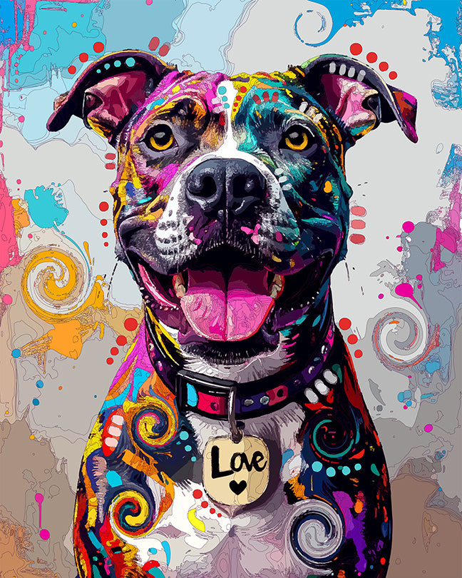 The Love Tag Pittie Mini Print (Ltd. Edition) (102325)