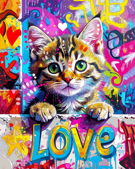 The Love Wall Kitten Mini Print (Ltd. Edition) (072225)