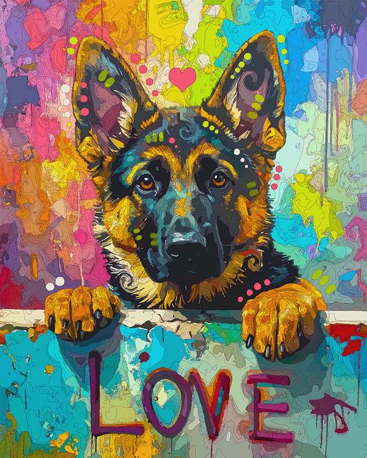 The Love Wall Shep Pup Mini Print (Ltd. Edition) (072225)