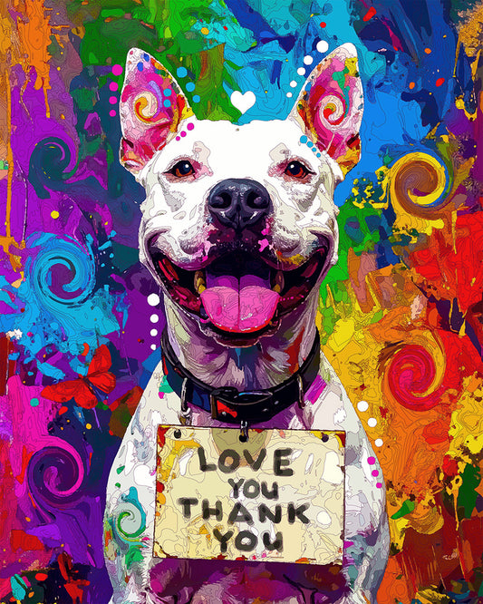 The Love You Thank You Pittie Mini Print (Ltd. Edition) (071425)