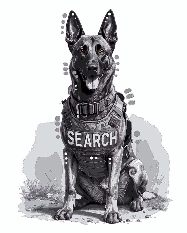 The Loveable Rescue Malinois Mini Print (Ltd. Edition) (050726)