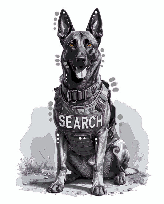 The Loveable Rescue Malinois Mini Print (Ltd. Edition) (050726)