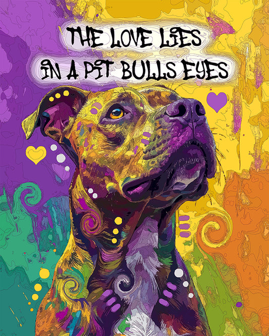 The Loving Eyes Pittie Mini Print (Ltd. Edition) (070126)