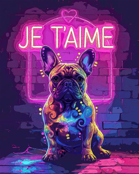 The Neon Loving Frenchie Mini Print (Ltd. Edition) (040926)