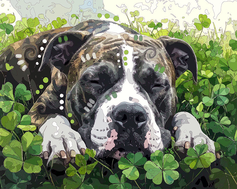 The Lucky Sleeper Brindle Mini Print (Ltd. Edition) (022726)