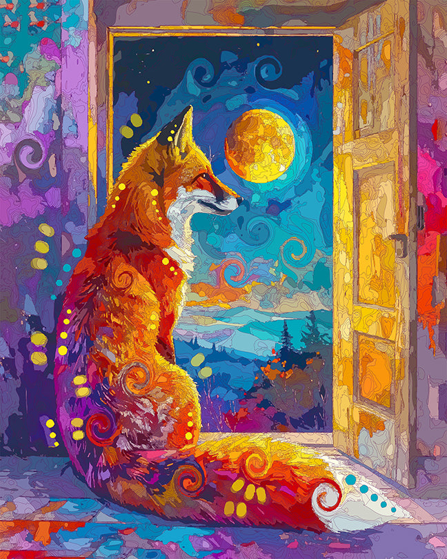 The Lunar Door Fox Mini Print (Ltd. Edition) (102425)