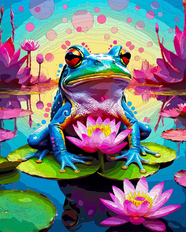 The Magic Lotus Frog Mini Print (Ltd. Edition) (073025)