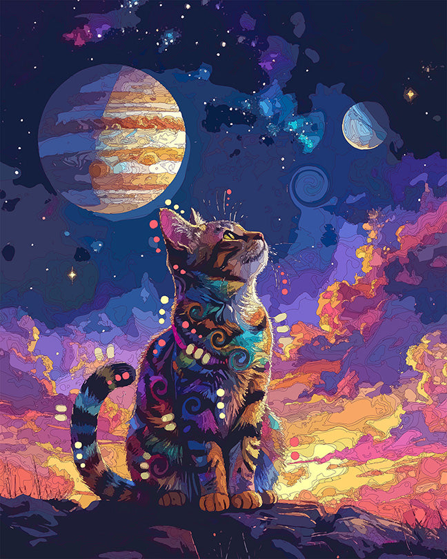 The Mercury Jupiter Alignment Tabby Mini Print (Ltd. Edition) (081726)