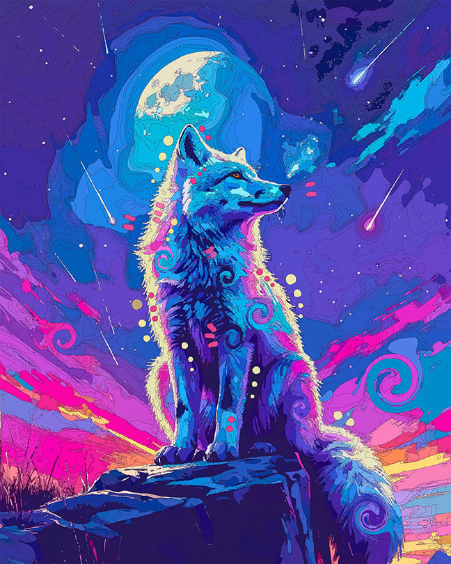 The Meteor Arctic Fox Mini Print (Ltd. Edition) (080726)