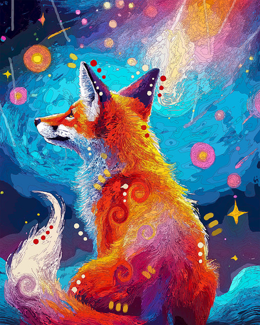 The Meteor Shower Fox Mini Print (Ltd. Edition) (081225)