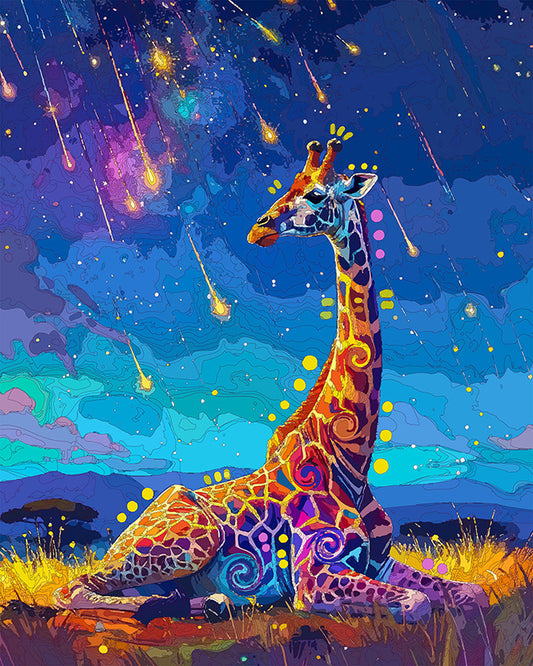 The Meteor Shower Giraffe Mini Print (Ltd. Edition) (071626)