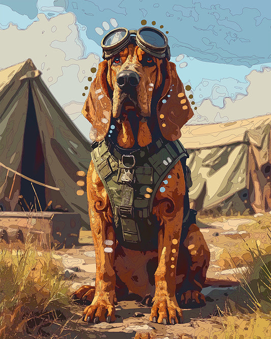 The Military Base Bloodhound Mini Print (Ltd. Edition) (021226)