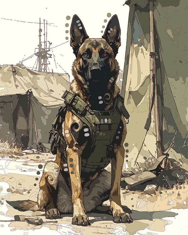 The Military Malinois Mini Print (Ltd. Edition) (011626)