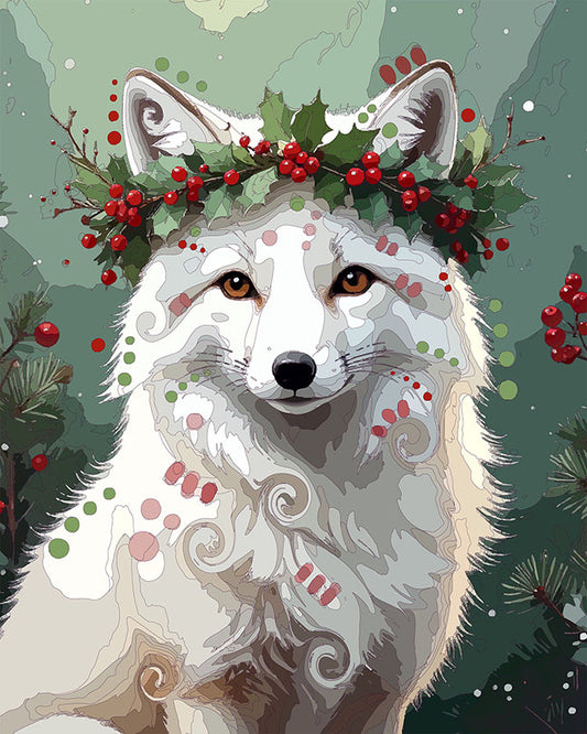 The Mistletoe Arctic Fox Mini Print (Ltd. Edition) (111325)