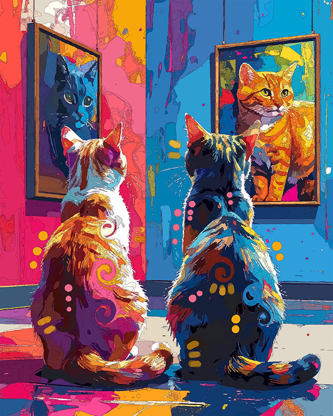 The Modern Art Cats Mini Print (Ltd. Edition) (080726)