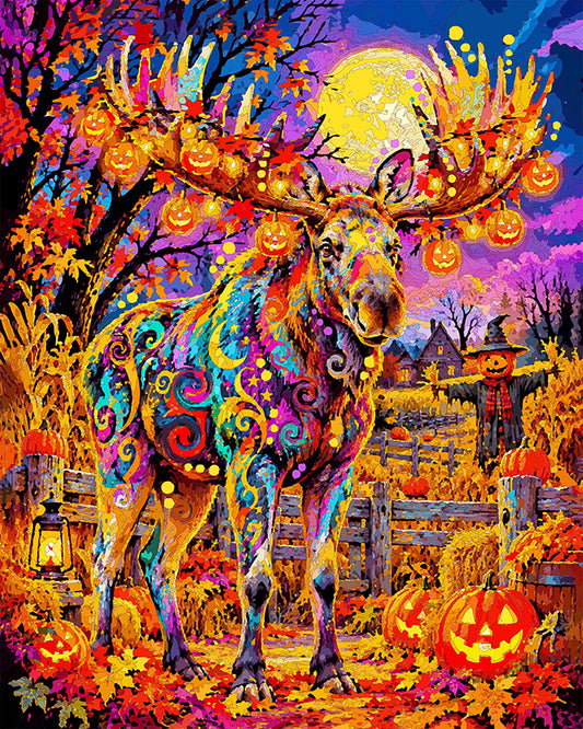 The Moonlit Halloween Moose Mini Print (Ltd. Edition) (100926)