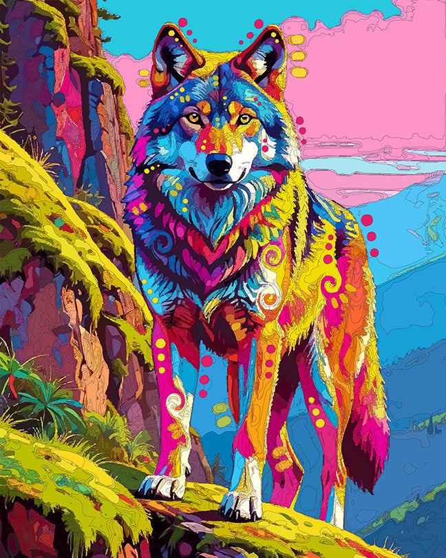 The Mossy Landing Wolf Mini Print (Ltd. Edition) (082725)