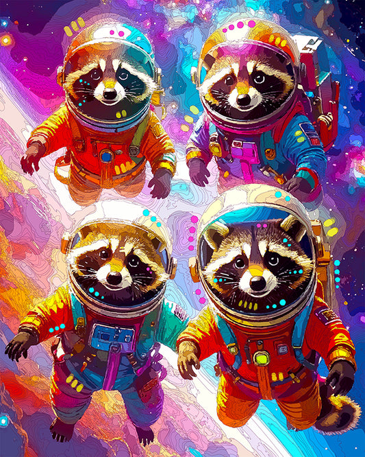 The NASA Raccoons Mini Print (Ltd. Edition) (081225)