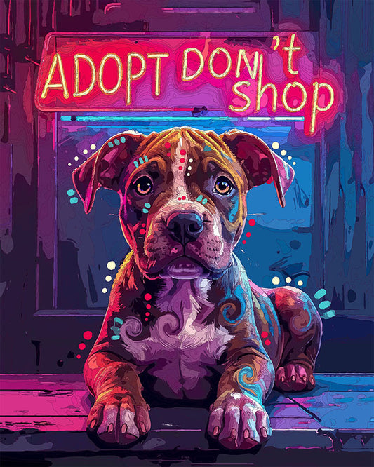 The Neon Adopt Pup Mini Print (Ltd. Edition) (032626)