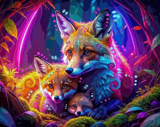 The Neon Fox Den Mini Print (Ltd. Edition) (042726)