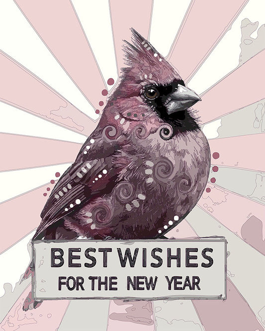 The New Year Wish Cardinal Mini Print (Ltd. Edition) (121725)
