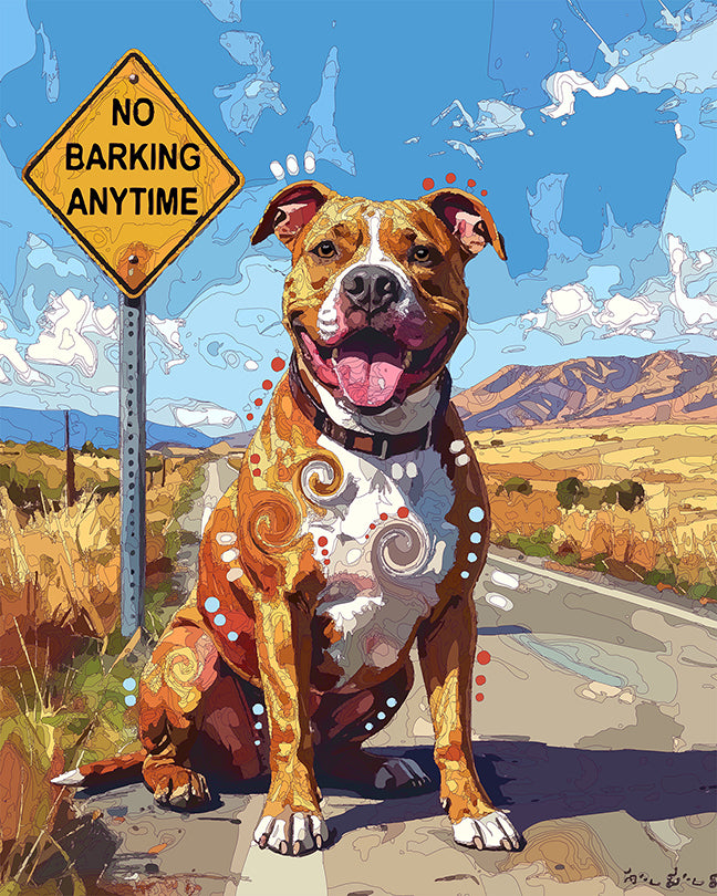 The No Barking Sign Mini Print (Ltd. Edition) (061226)