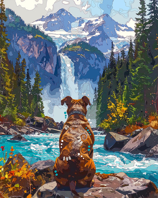The North Cascades View Pittie Mini Print (Ltd. Edition) (080426)