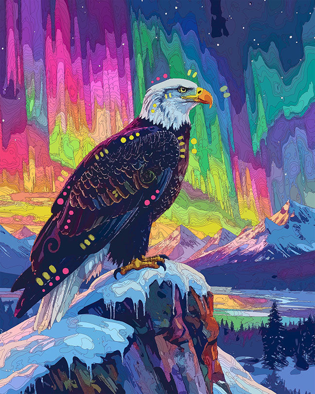 The Northern Lights Eagle Mini Print (Ltd. Edition) (012726)