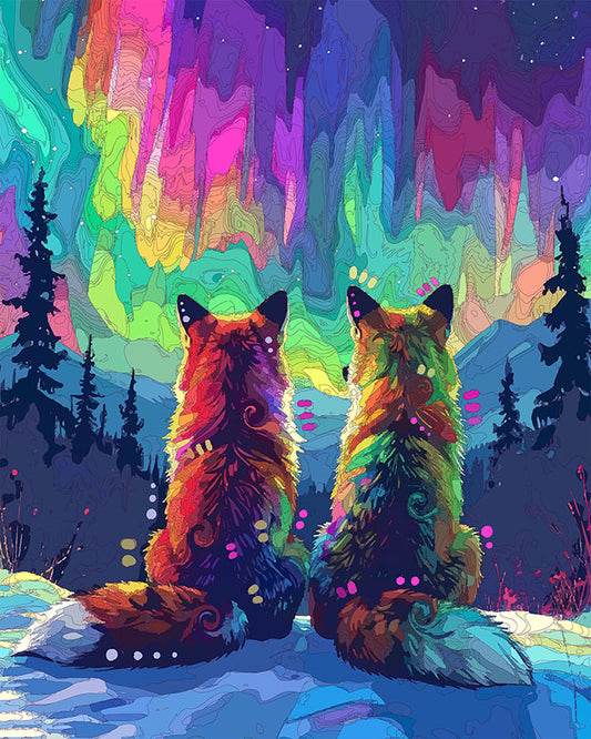 The Northern Lights Fox Date Mini Print (Ltd. Edition) (032726)
