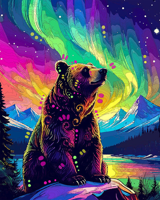 The Northern Lights Grizzly Mini Print (Ltd. Edition) (121725)