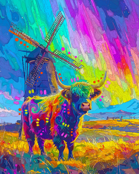 The Northern Lights Highland Mini Print (Ltd. Edition) (030426)