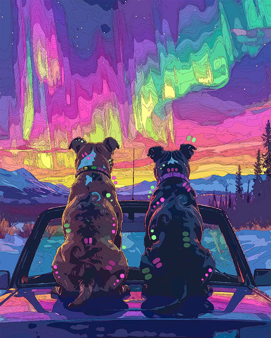 The Northern Lights Hood Watchers Mini Print (Ltd. Edition) (012126)