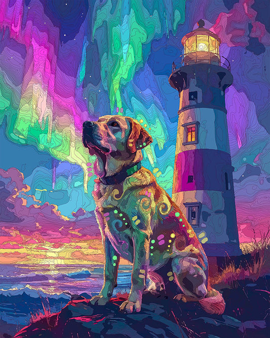 The Northern Lights Lighthouse Lab Mini Print (Ltd. Edition) (012626)